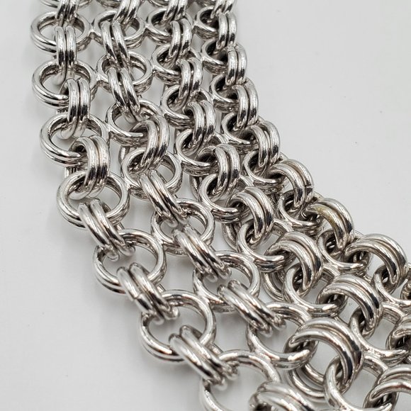 Monet Vintage Chain Mail Necklace & Bracelet Set - Picture 4 of 16